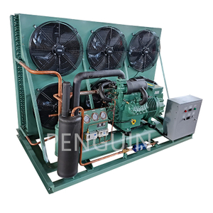 Cold Room Freezing Equipment 6 Fans Air Cooled Reciprocating Compressor Condensing Unit