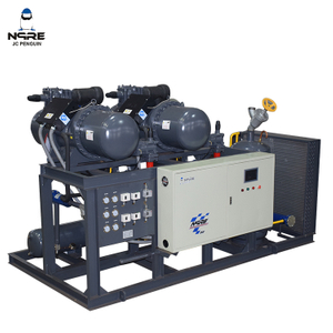 Cold Room Equipment Industrial Screw Chiller Machine Supplier 120HP Cold Room Deep Freezer Screw Parallel Unit