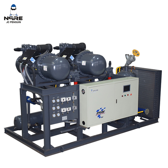 Cold Room Equipment Industrial Screw Chiller Machine Supplier 120HP Cold Room Deep Freezer Screw Parallel Unit