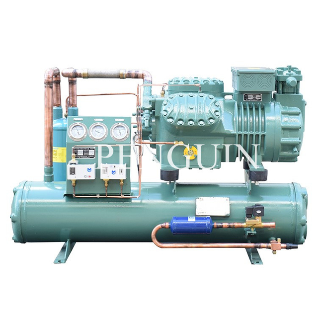 Customized Professional 12HP 15HP 30HP Cold Room Low Noise Reciprocating Compressor Water Cooled Condensing Unit