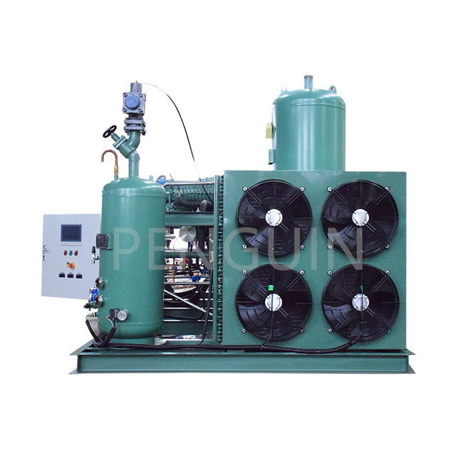 60HP 70HP Good Quality Equipment Semi-hermetic Three Parallel Screw Refrigeration Compressor Unit for Industrial Freezer